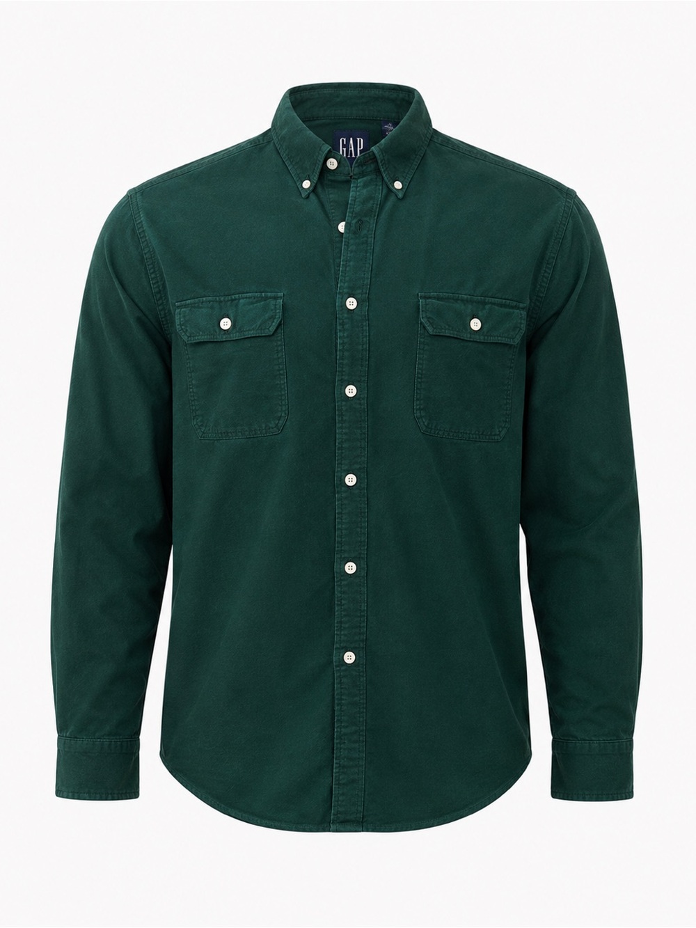 90s GAP vintage forest green 100% cotton work shirt men’s size XL